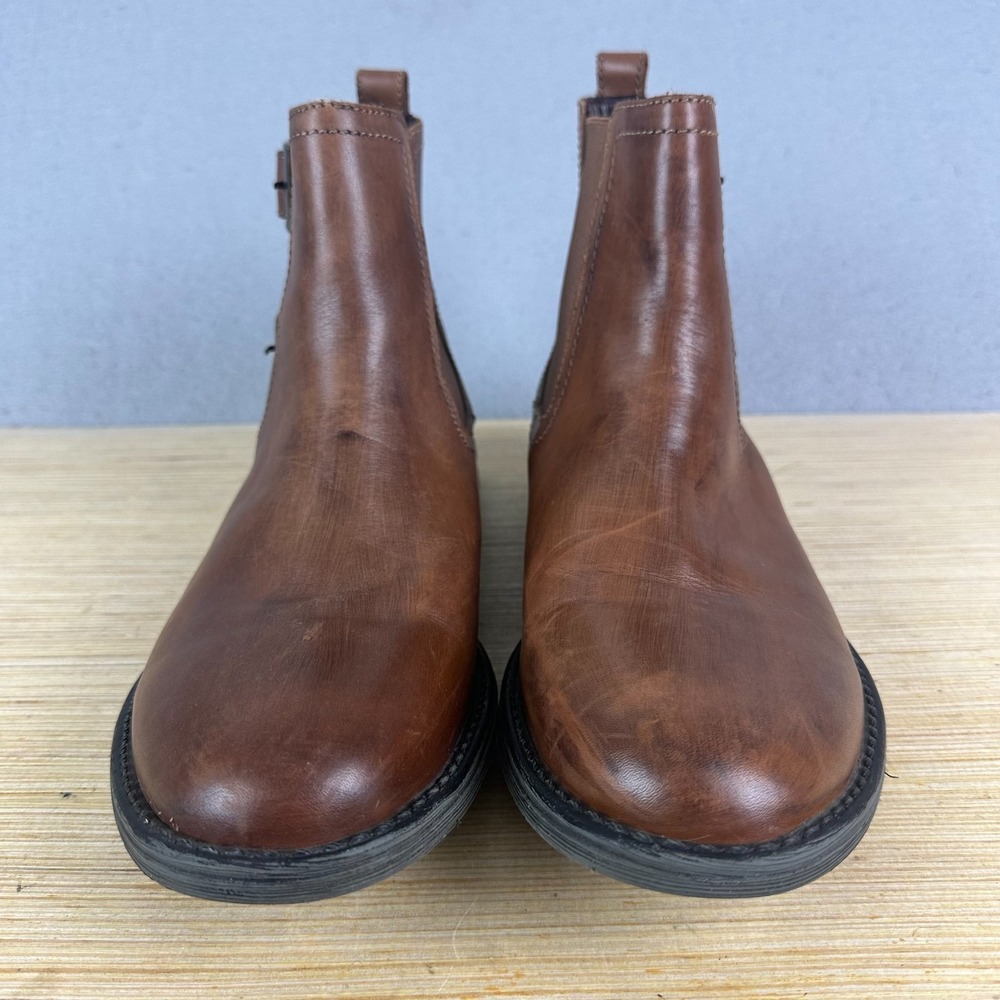 ROAN Mens Cynan Genuine Leather Ankle Boots 11 strap brown EU 44 - Picture 2 of 10